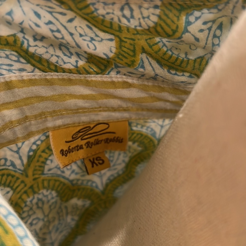 Roller Rabbit Tunic - Button Placket And Contrast… - image 4